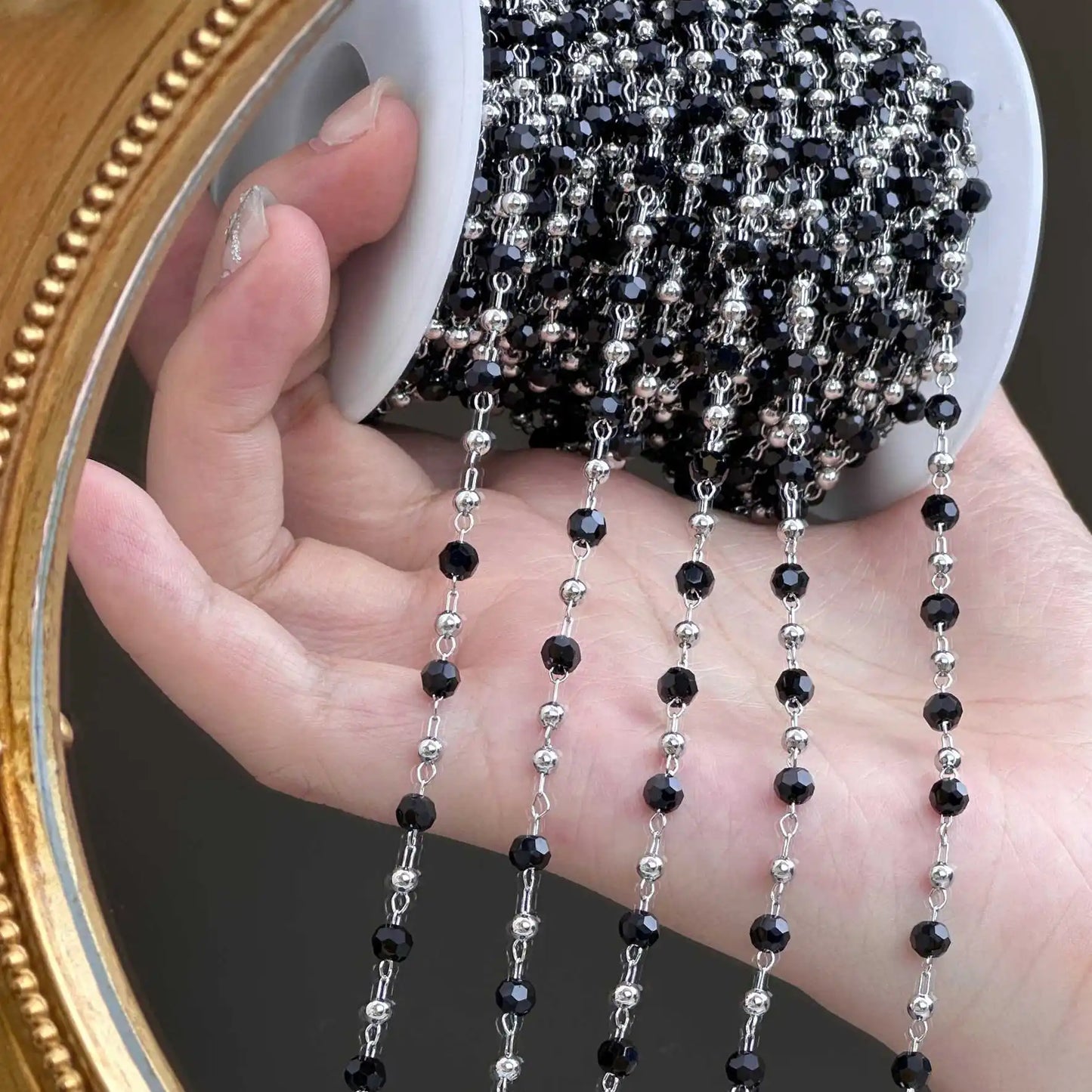 0.5/1 Meter Goth Style Black Cross Skeleton Pendant Chain For DIY Necklace Women Unique Link Aesthetic Halloween Jewelry﻿﻿