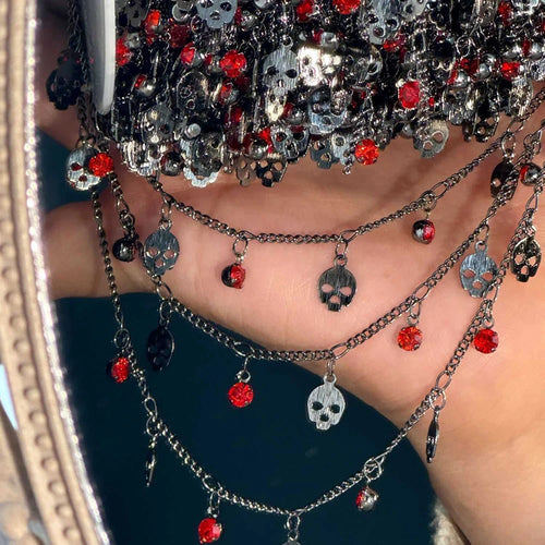 0.5/1 Meter Goth Style Black Cross Skeleton Pendant Chain For DIY Necklace Women Unique Link Aesthetic Halloween Jewelry﻿﻿